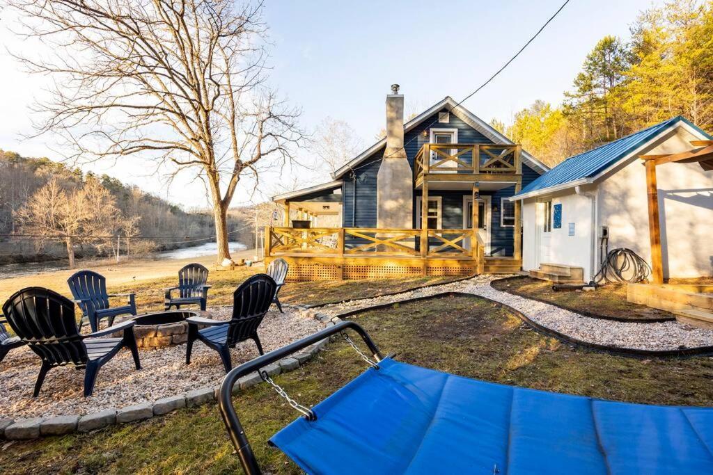 Riverside Relaxer W/Hot Tub+Fire Pit +Wifi & View Franklin Exterior foto